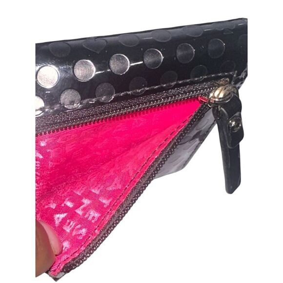 Beautiful Kate Spade Patent Leather Spade Black Embossed Wallet One Size Good Co - Picture 8 of 10